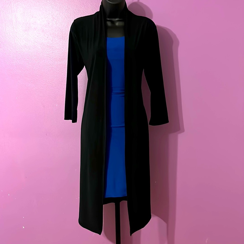 Classic Comfortable Black & Blue Dress